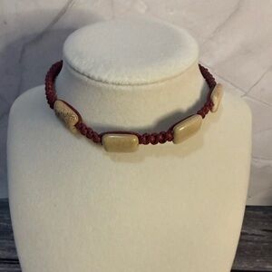 NWOT Free People Sweet Carolina Choker Necklace Bohemian
Macrame burgundy